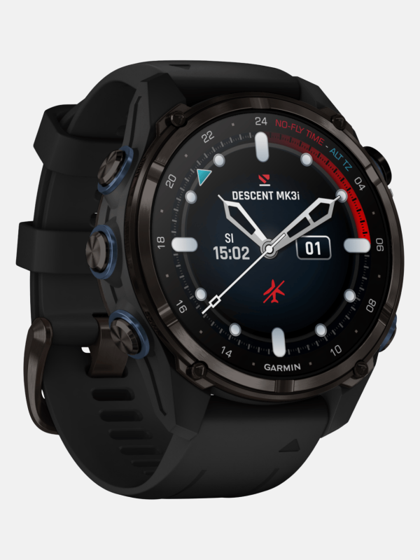 GARMIN Descent™ Mk3i – 43 mm, Koolstofgrijs DLC titanium met zwarte silicone band