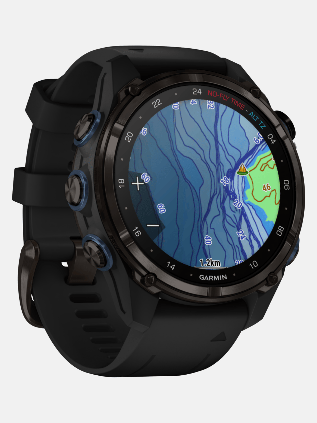 GARMIN Descent™ Mk3i – 43 mm, Koolstofgrijs DLC titanium met zwarte silicone band