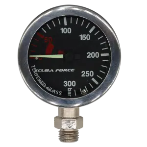 Manometer SPG Scubaforce Metall 300 bar BLACK
