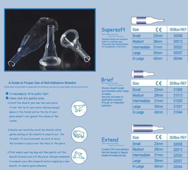 Dileh - Catheter condooms voor gebruik met pee-valve