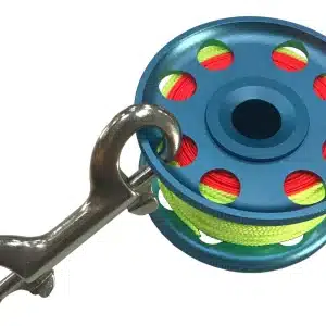 Aluminium Spoeltje met spinner en 30meter lijn