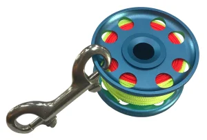 Q-dive Alu reel met spinner blue 30m flatline