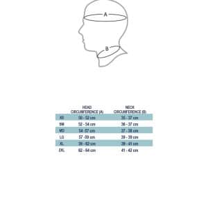 Aqualung Hood Size chart