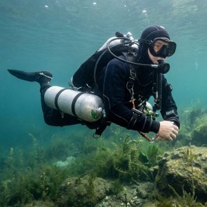 Sidemount fles trim afstellen