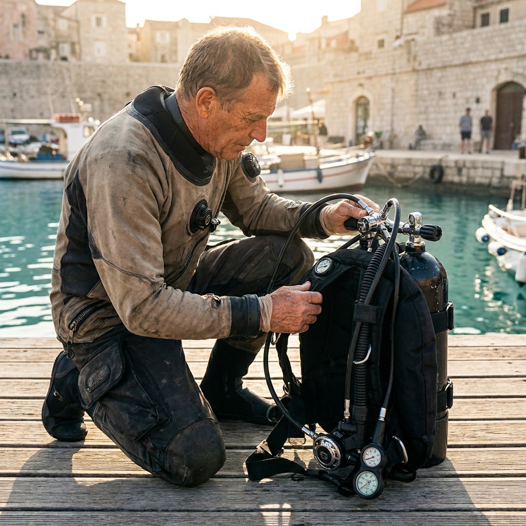 Sidemount set voor reizen